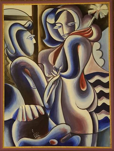 Original Art Deco Abstract Paintings by Dilip Silva