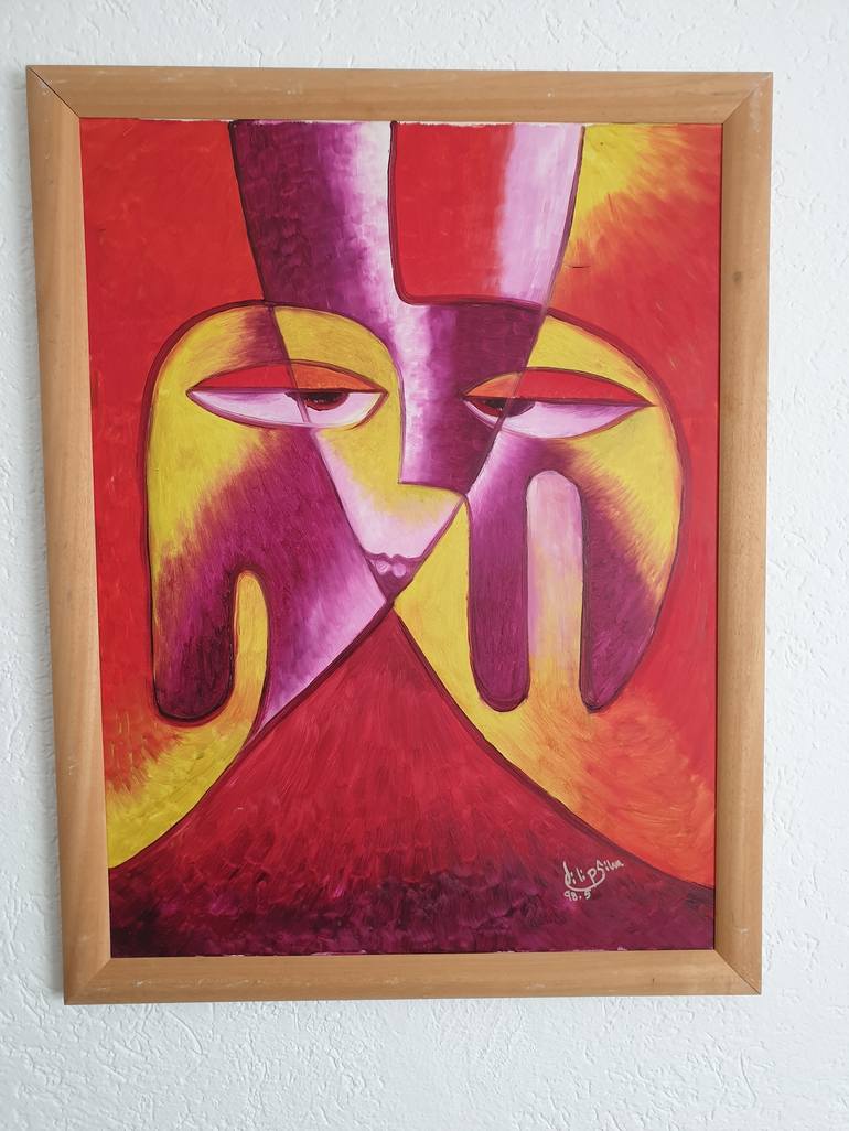 Original Art Deco Abstract Painting by Dilip Silva