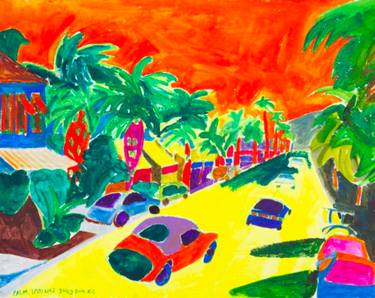 Original Abstract Beach Paintings by Kirstine Chaffey