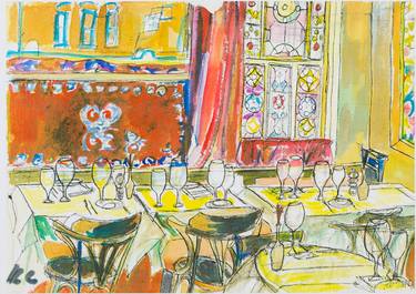 Print of Impressionism Interiors Paintings by Kirstine Chaffey