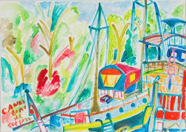 Original Boat Paintings by Kirstine Chaffey