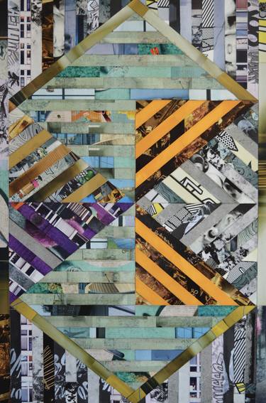 Original Abstract Collage by Albert Halimi Pipitone