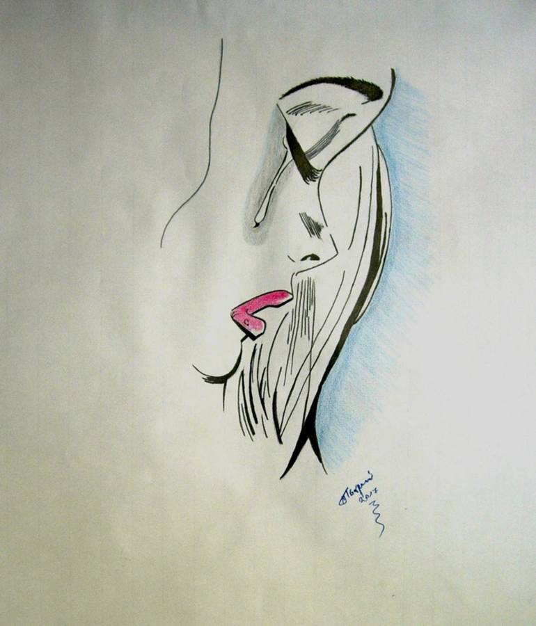 tears Drawing by Maria Tsampi | Saatchi Art