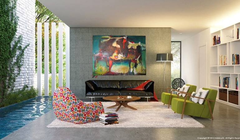Original Abstract Expressionism Abstract Painting by Tatyana Step