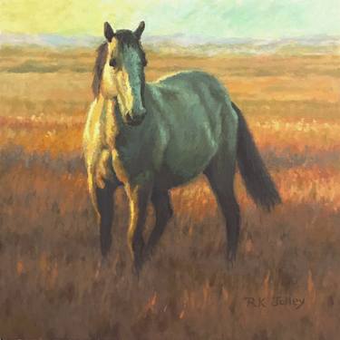 Print of Impressionism Horse Paintings by R K Jolley