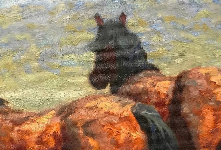 Original Impressionism Horse Painting by R K Jolley