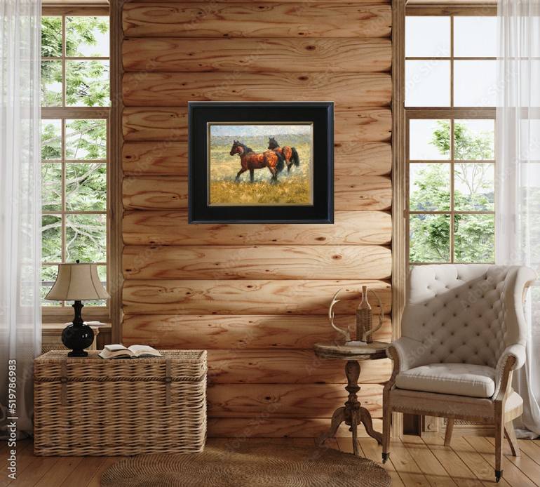Original Impressionism Horse Painting by R K Jolley