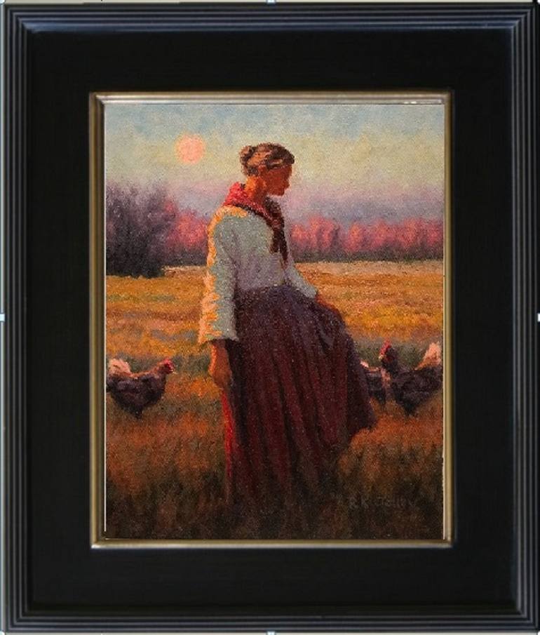 Original Figurative Women Painting by R K Jolley