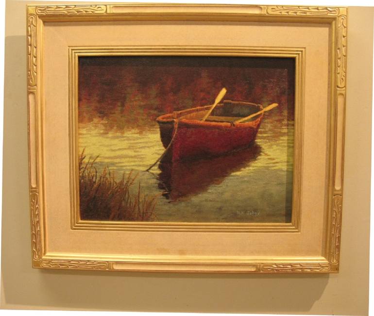 Original Fine Art Boat Painting by R K Jolley