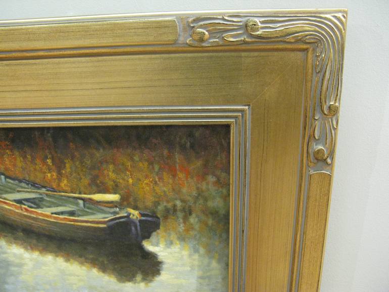 Original Impressionism Boat Painting by R K Jolley