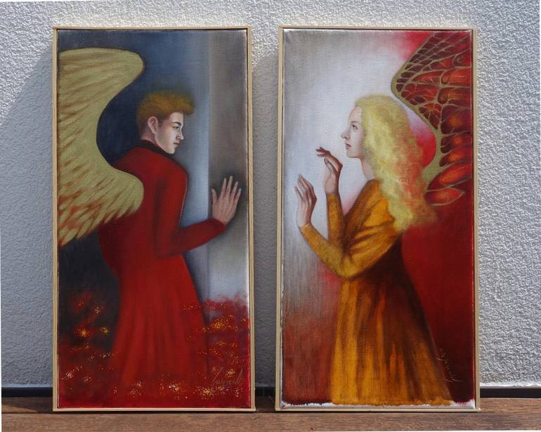 Original Fine Art Religious Painting by Silvie Novotna