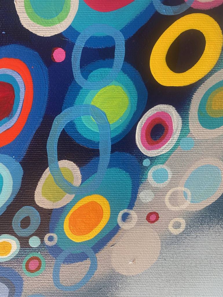 Original Artificial Intelligence Abstract Painting by Michelle Kranz