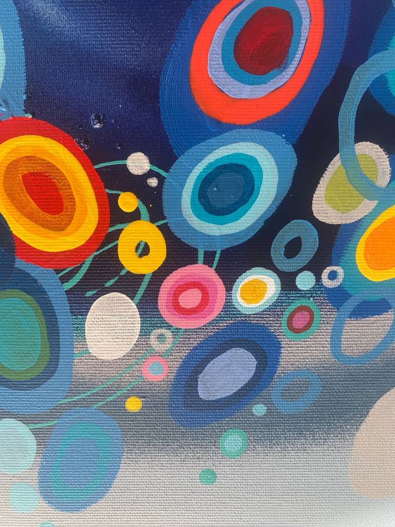 Original Artificial Intelligence Abstract Painting by Michelle Kranz