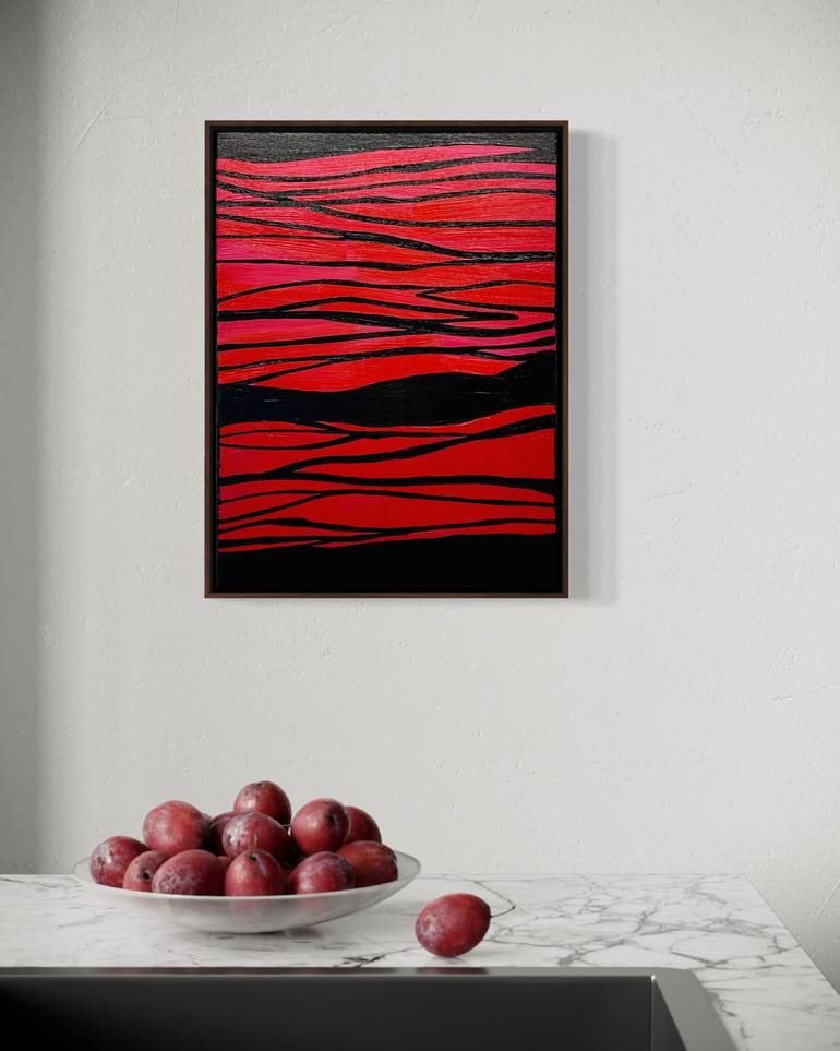 Original Abstract Expressionism Abstract Painting by Klara Gunnlaugsdottir