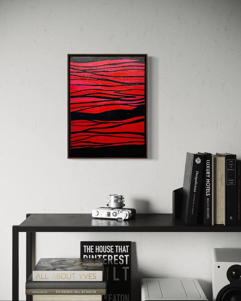 Original Abstract Expressionism Abstract Painting by Klara Gunnlaugsdottir