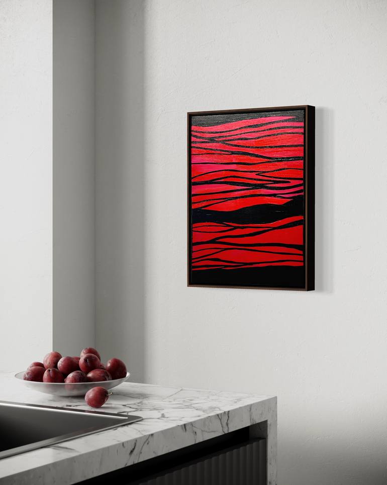 Original Abstract Expressionism Abstract Painting by Klara Gunnlaugsdottir