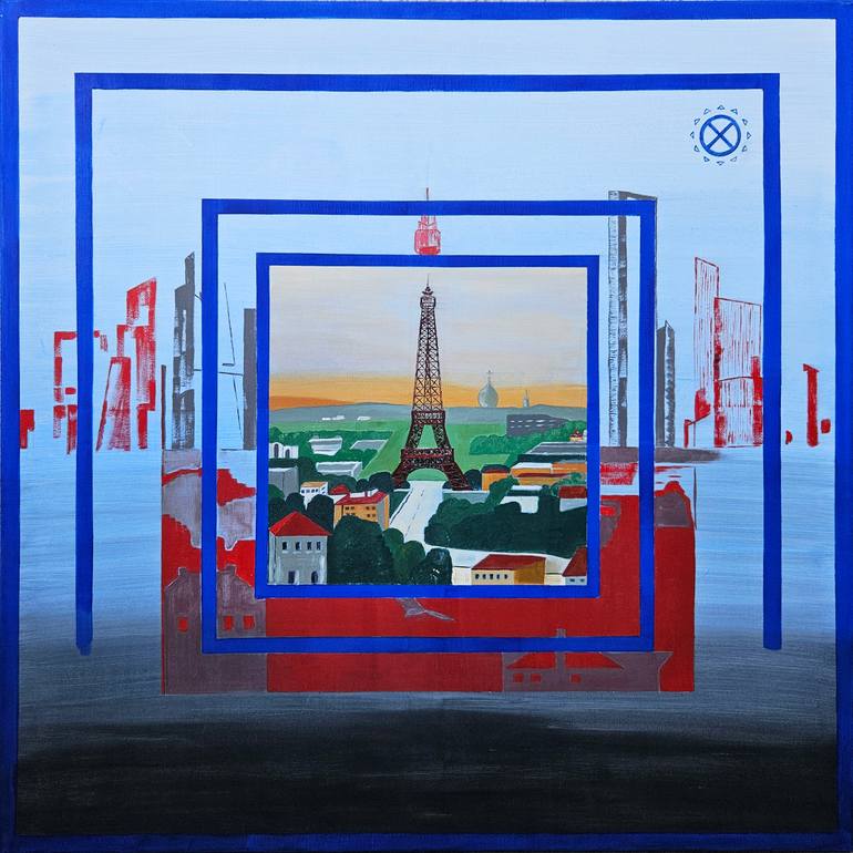 Original Landscape Painting by Alida Velea | Abstract Expressionism Art on Canvas | The guardian of time