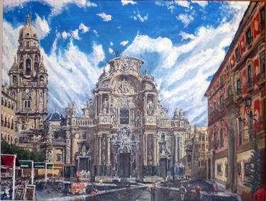 Original Figurative Cities Paintings by ALBERTO MARIN ILLESCAS