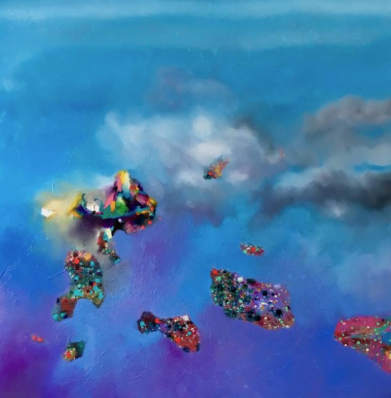 Periwinkle Painting by Sharon Harvey | Saatchi Art