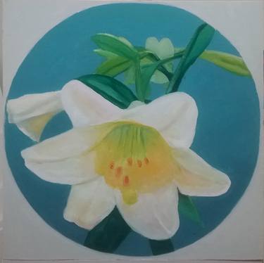 Original Expressionism Floral Painting by Mark David Manning