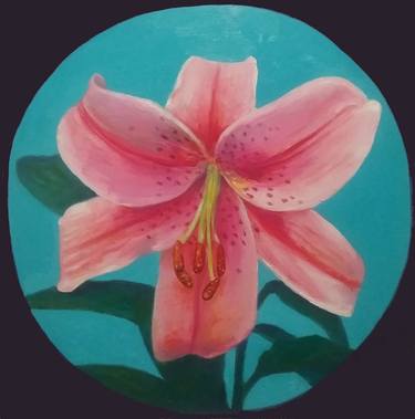 Original Expressionism Floral Painting by Mark David Manning