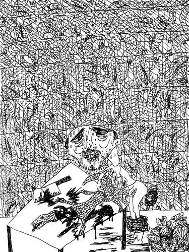 Print of Dada Cartoon Drawings by Cokonob ー