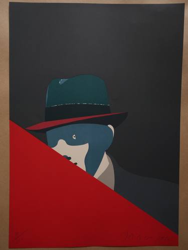 EDUARDO ARROYO. TRIANGLE ROUGE - ORIGINAL SIGNED AND JUSTIFIED - Limited Edition 81 of 100 thumb