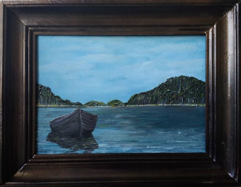 Original Boat Painting by Viktor Jegorov