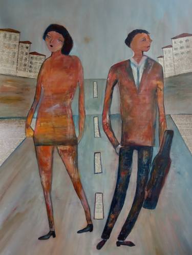 Print of People Paintings by Viktor Jegorov