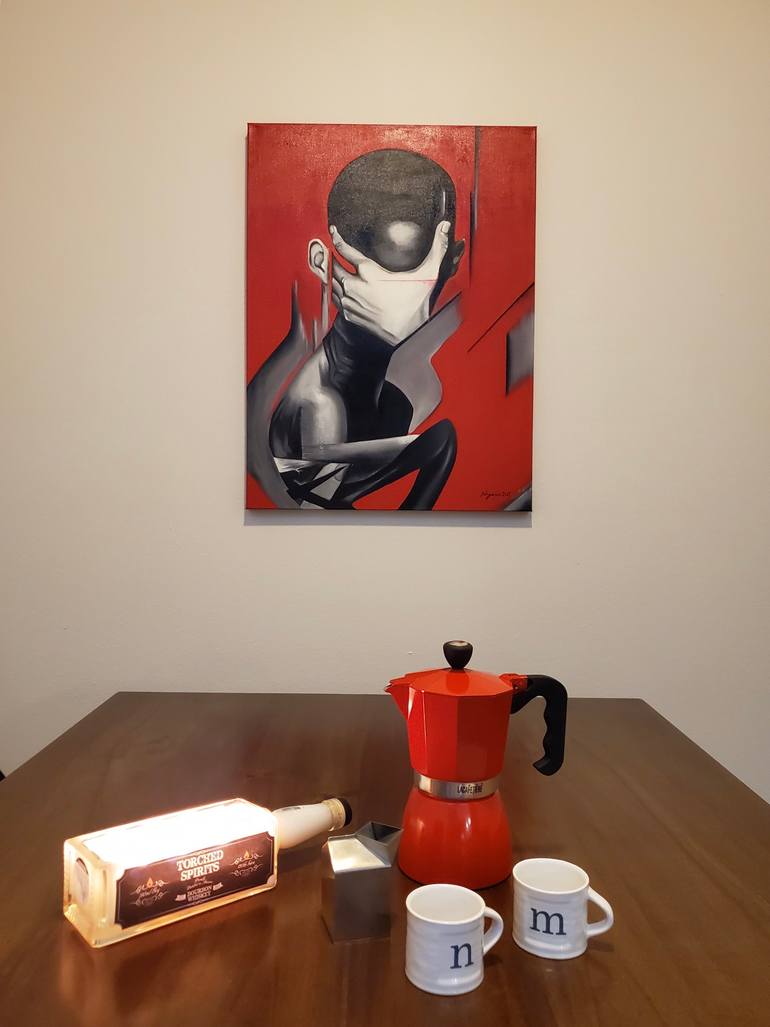 Original Conceptual People Painting by Nazanin Khademi