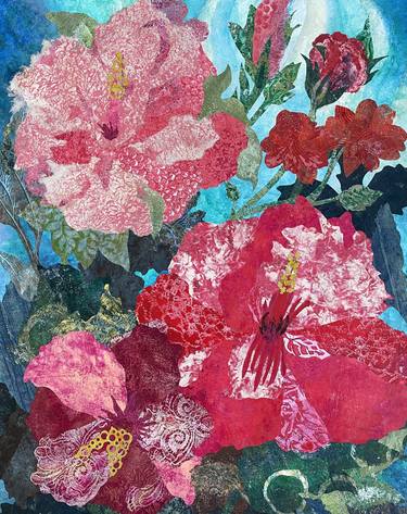 Original Realism Floral Mixed Media by Leanne Poellinger