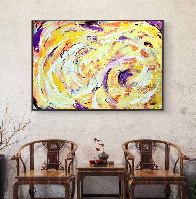 Original Abstract Expressionism Abstract Painting by Marian Gorin