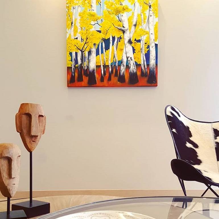 Original Expressionism Landscape Painting by Marian Gorin