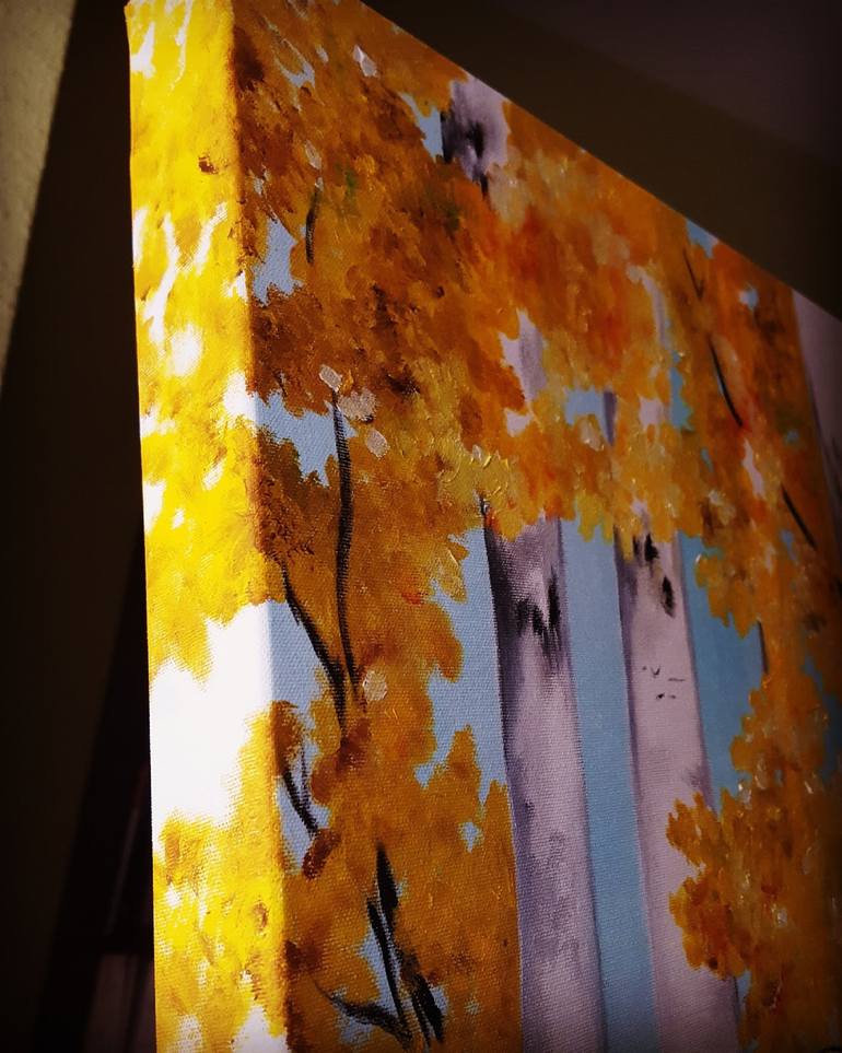 Original Expressionism Landscape Painting by Marian Gorin