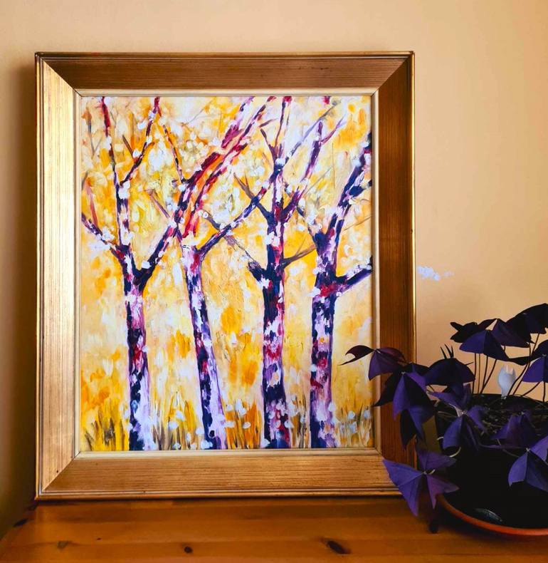 Original Expressionism Landscape Painting by Marian Gorin