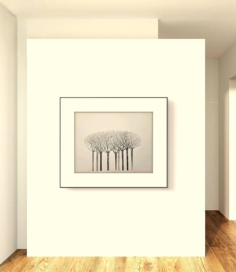 Original Conceptual Tree Painting by Marian Gorin