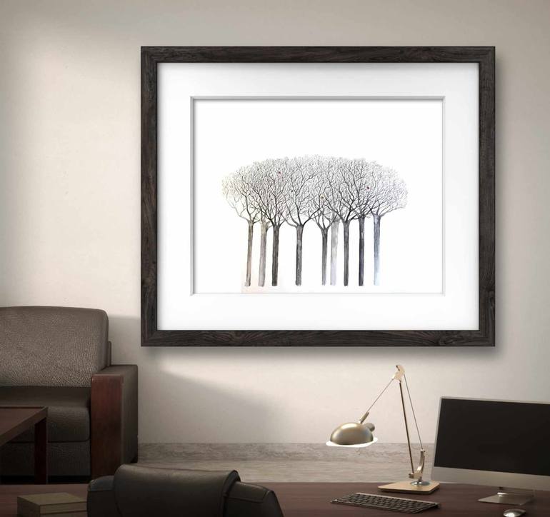 Original Conceptual Tree Painting by Marian Gorin