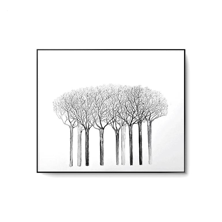 Original Conceptual Tree Painting by Marian Gorin