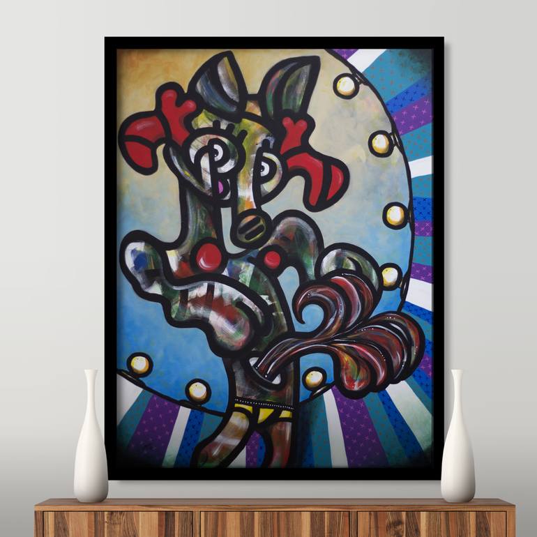 Original Expressionism Cartoon Painting by Sylvain Pare