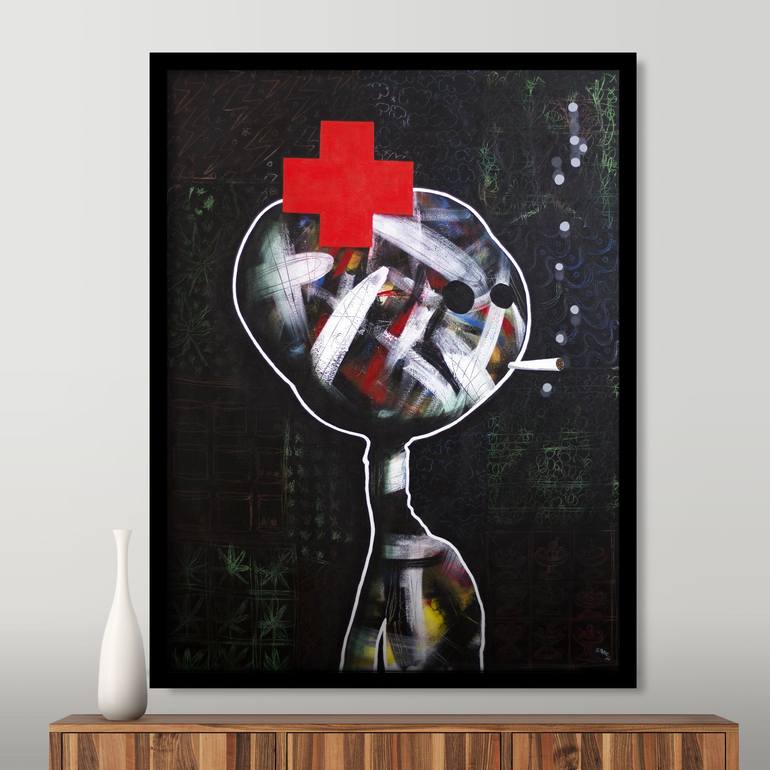 Original Figurative Health & Beauty Painting by Sylvain Pare