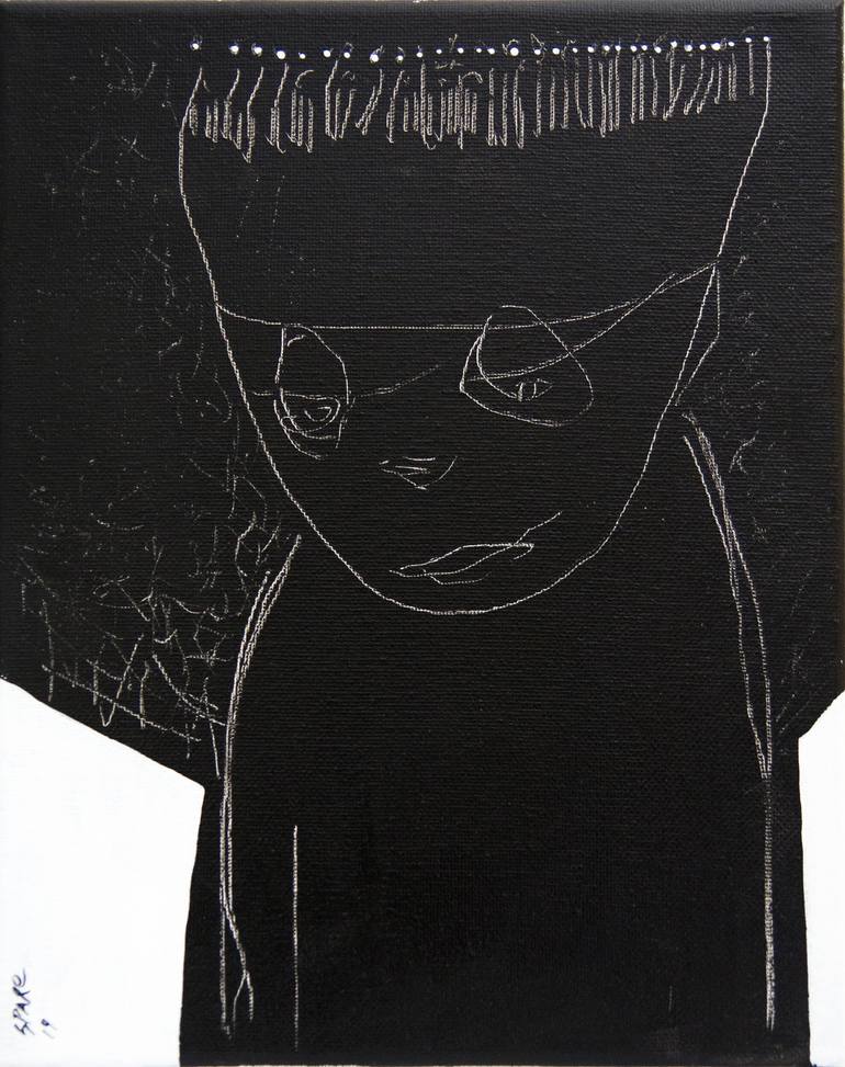 Original Cartoon Painting by Sylvain Pare | Figurative Art on Canvas | Ouin, je sais - Well, I know.