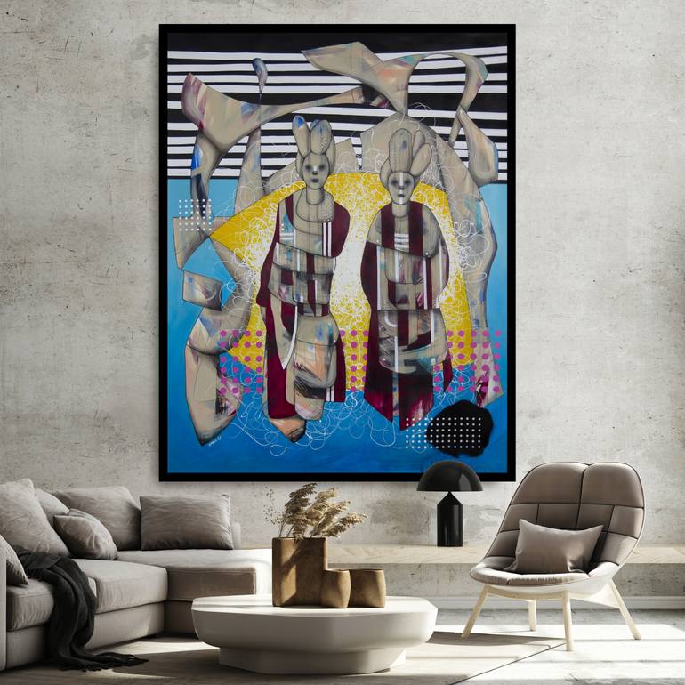 Original Conceptual Pop Culture/Celebrity Painting by Sylvain Pare