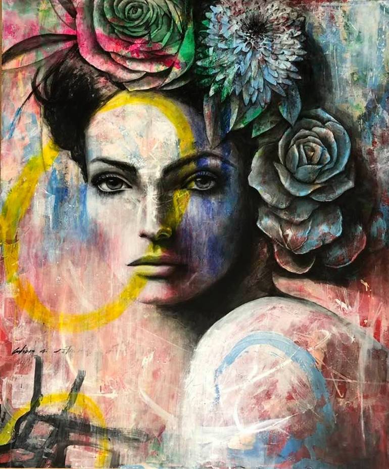 Flora Painting by Adriana Vera Dominguez | Saatchi Art