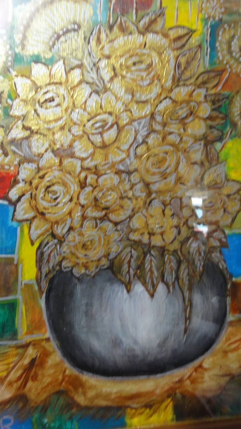 Original Fine Art Floral Painting by emir roamer