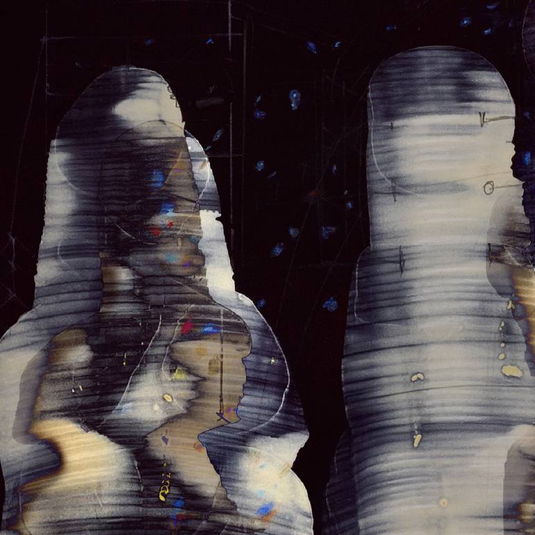 Original Contemporary People Mixed Media by Elitsa Baramó