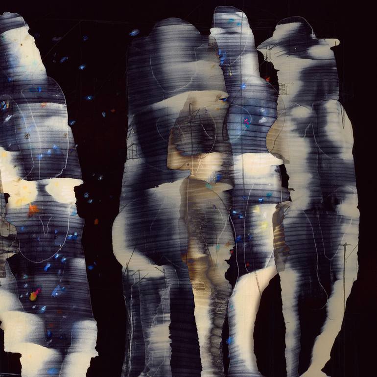 Original Contemporary People Mixed Media by Elitsa Baramó