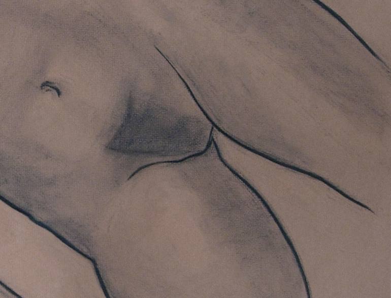 Original Art Deco Nude Drawing by Margarita Felis