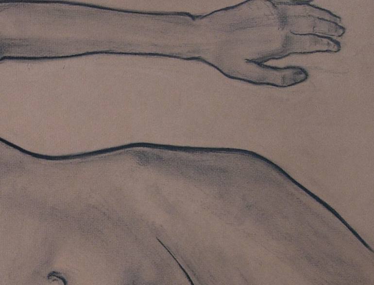 Original Art Deco Nude Drawing by Margarita Felis