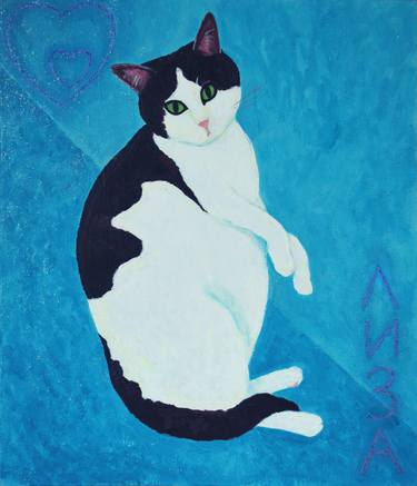 Original Figurative Cats Paintings by Margarita Felis