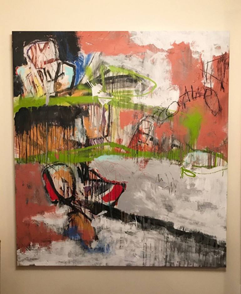 Original Abstract Expressionism Abstract Painting by Nate Finch